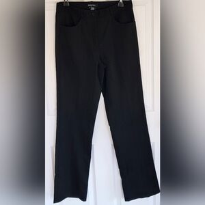 ETCETERA High Rise Dress Pants Trousers Slacks Braided Chevron Patterned Black 8